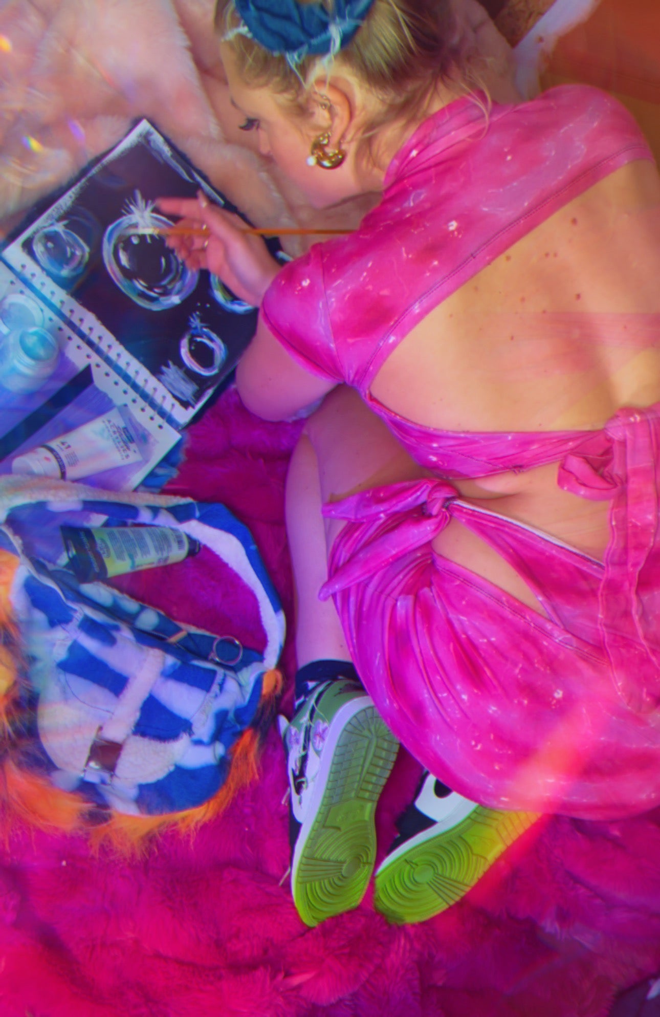 Toxic Pink Tie-Up Bubble Panties
