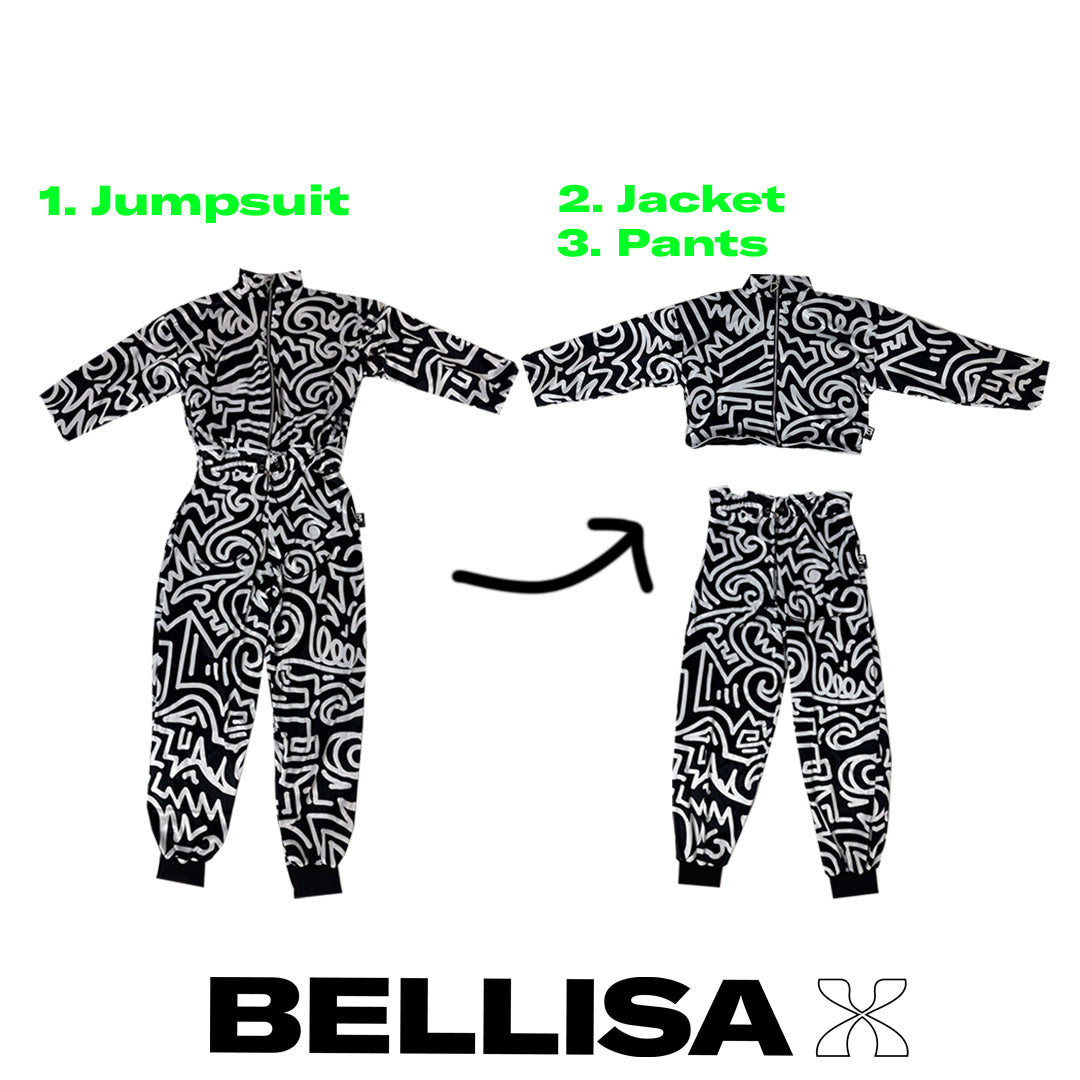 3 in 1 Abstract Velvet Tracksuit