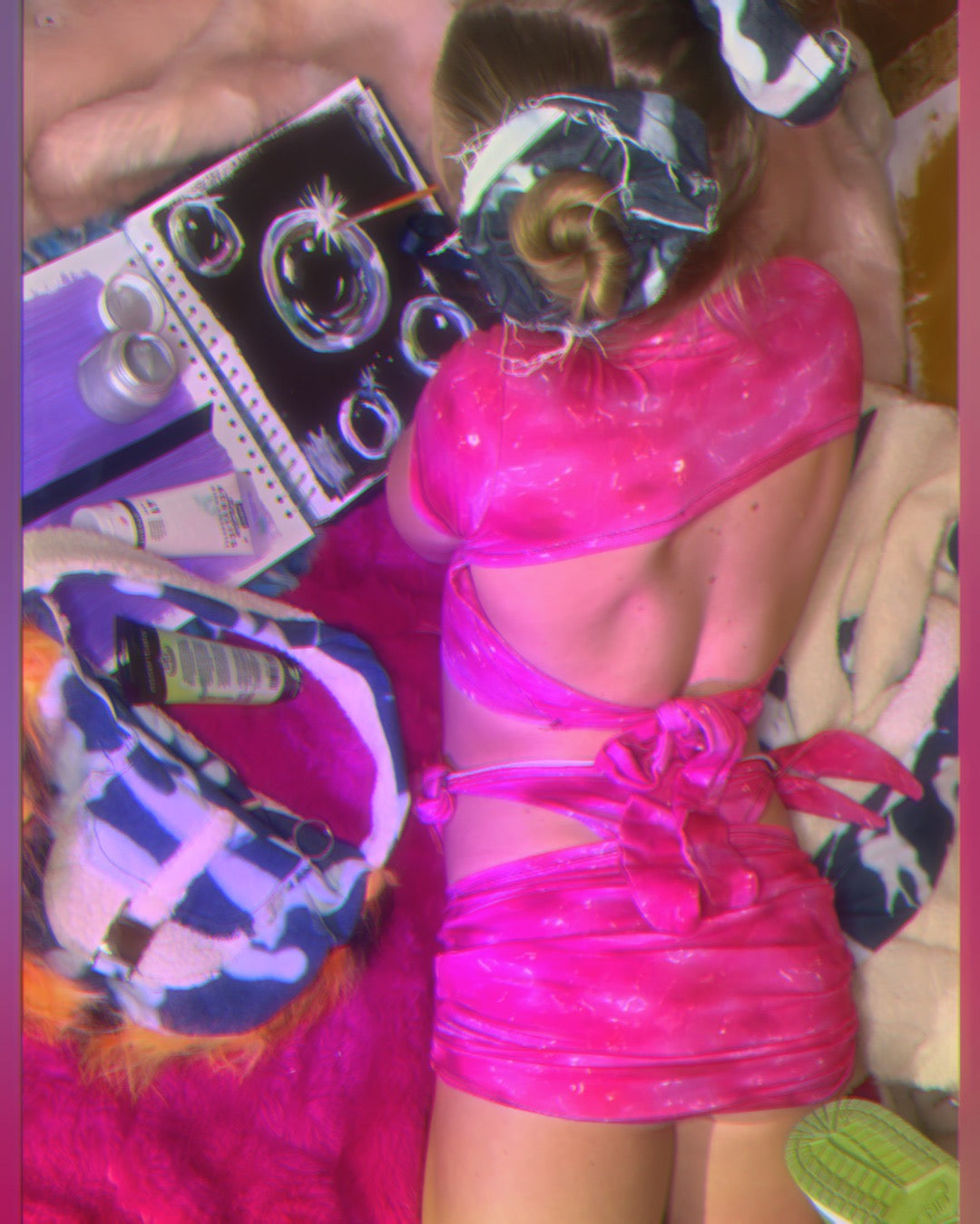 Toxic Pink Tie-Up Bubble Panties