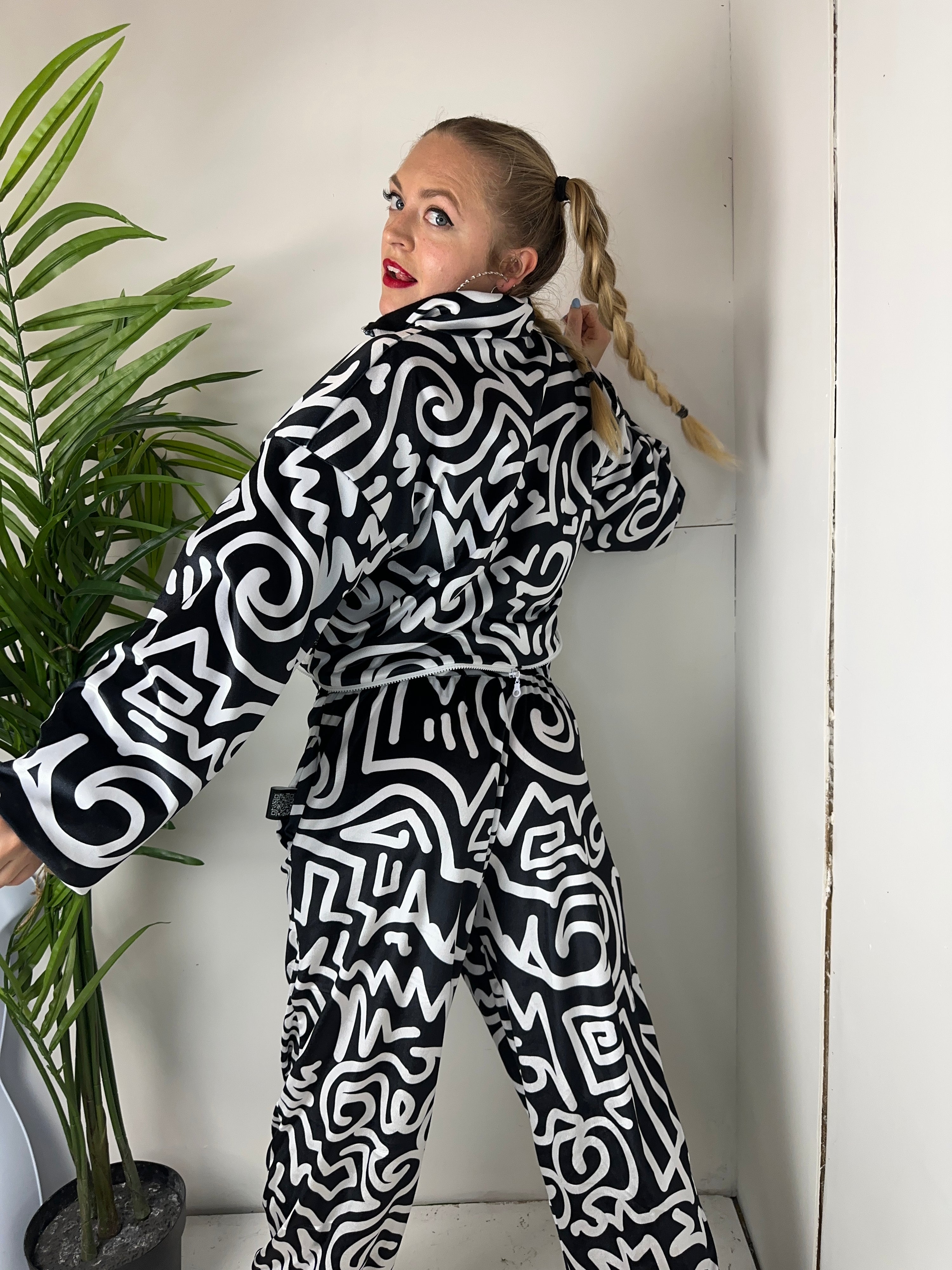 3 in 1 Abstract Velvet Tracksuit