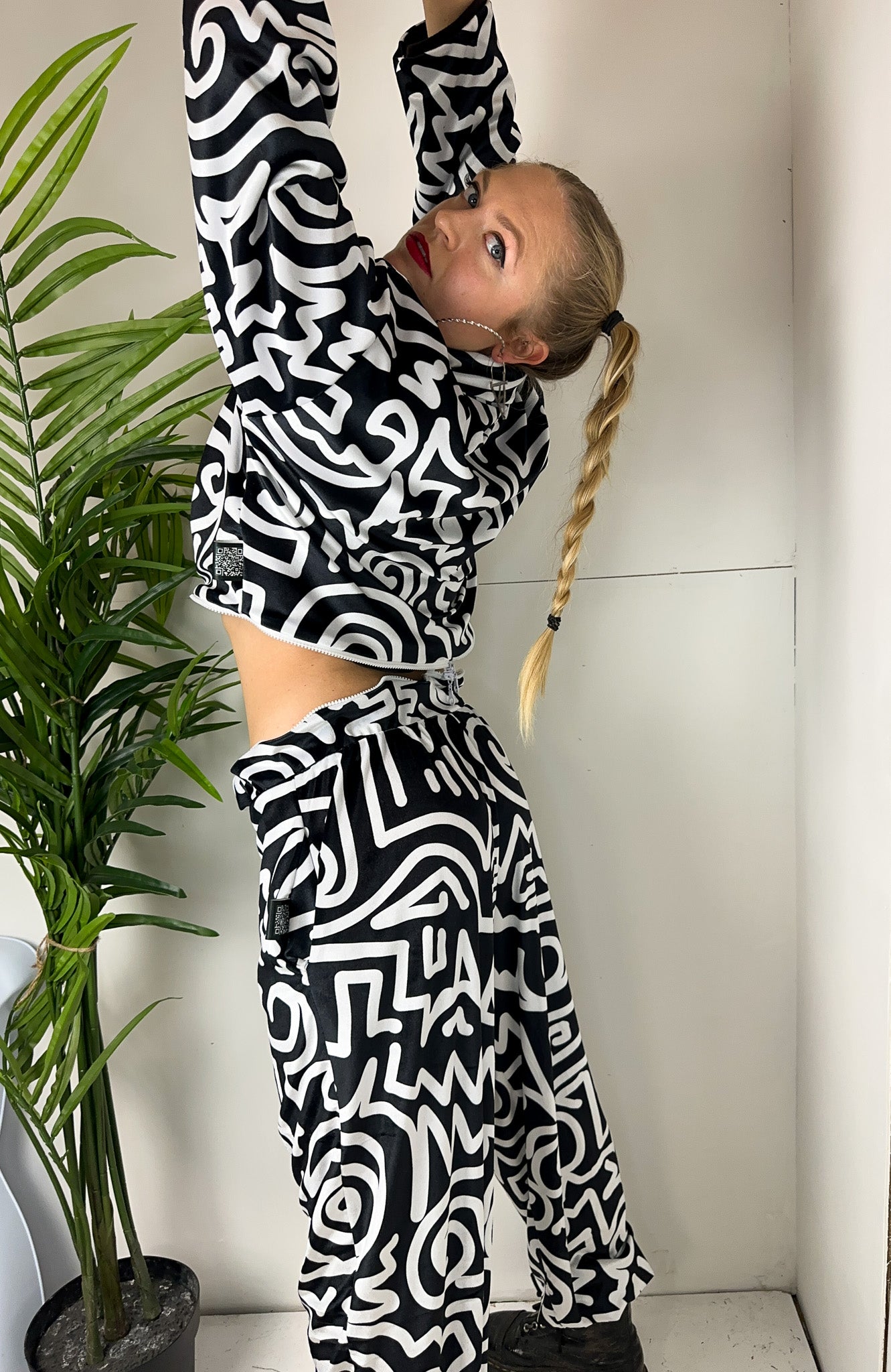 3 in 1 Abstract Velvet Tracksuit