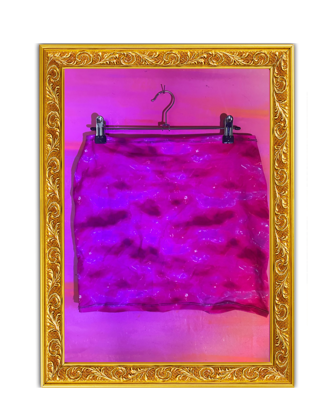 Toxic Pink Bubble Mini Skirt