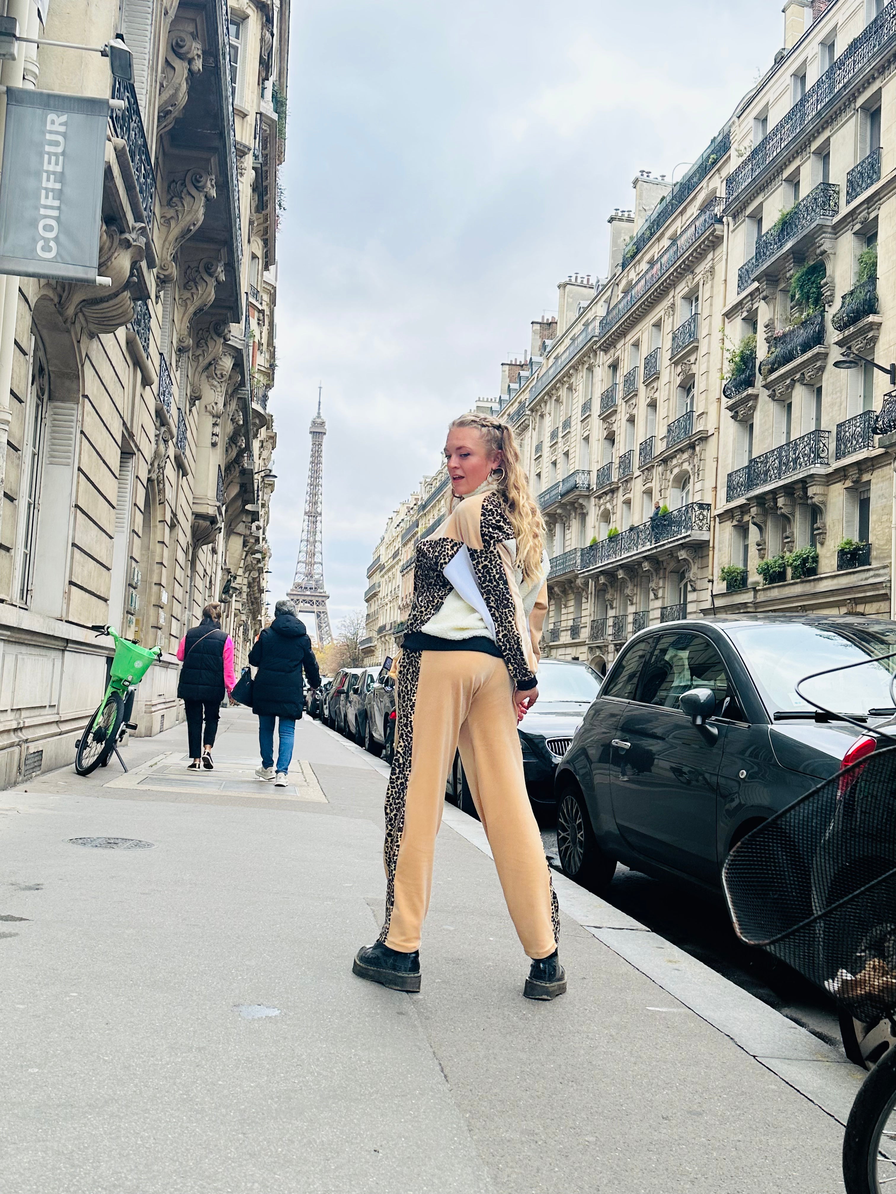 トップス FINAL  Velours CAMO Track Jacket Caramel X Leopard Print: Velour Tracksuit Jacket | Bellisa X