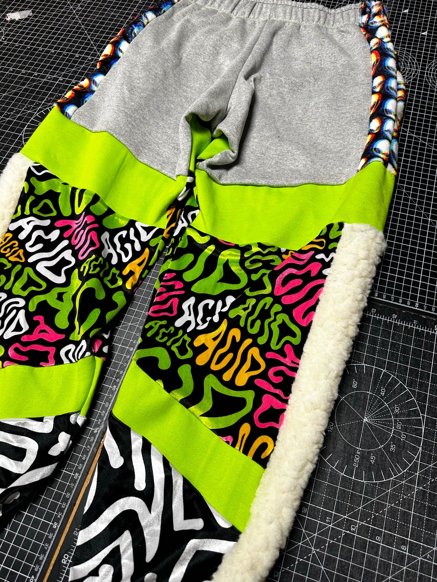 Neon Acid X Lime Tracksuit Bottoms (S)