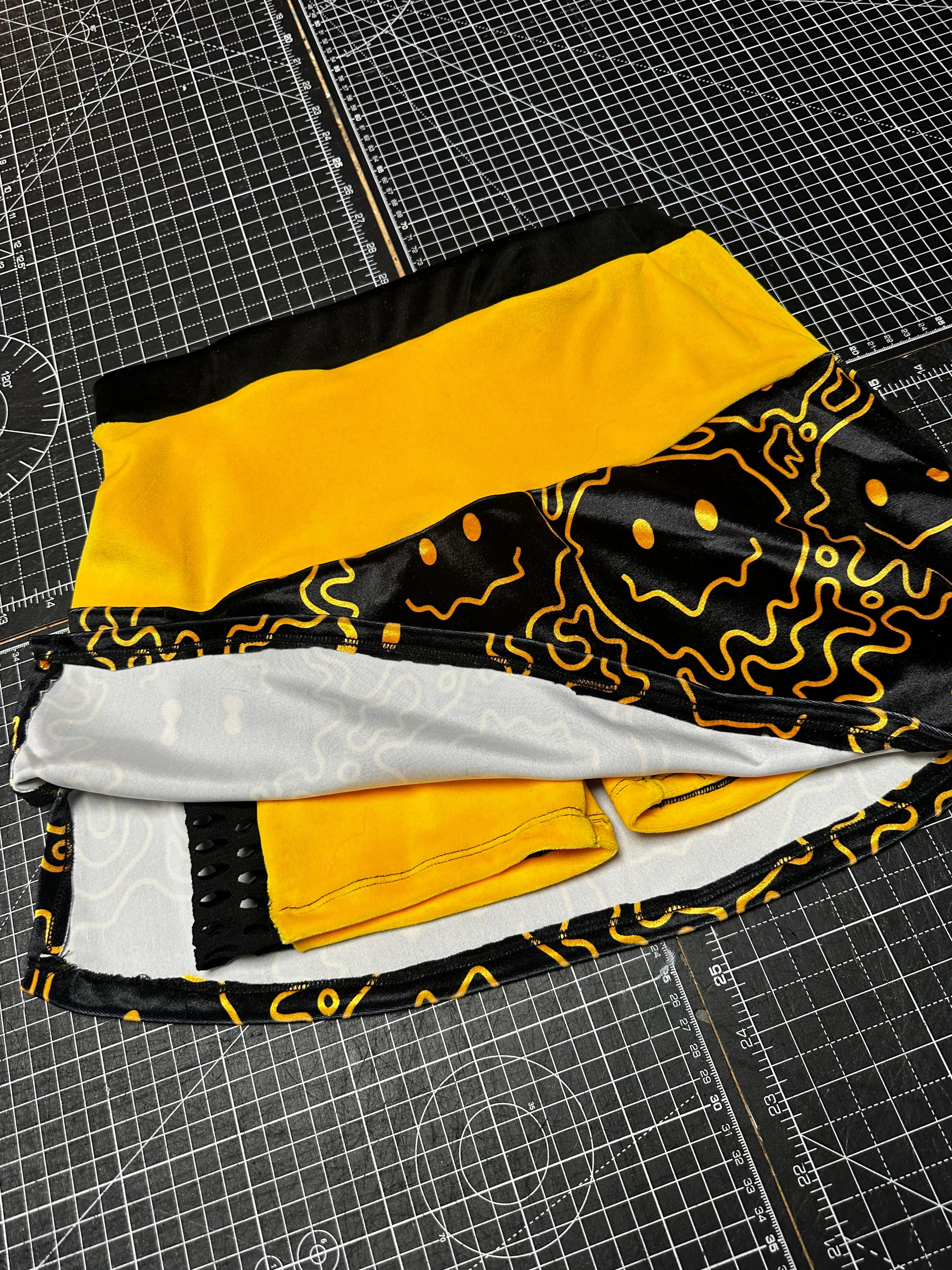 Yellow Smiley Velour Skort (XS)
