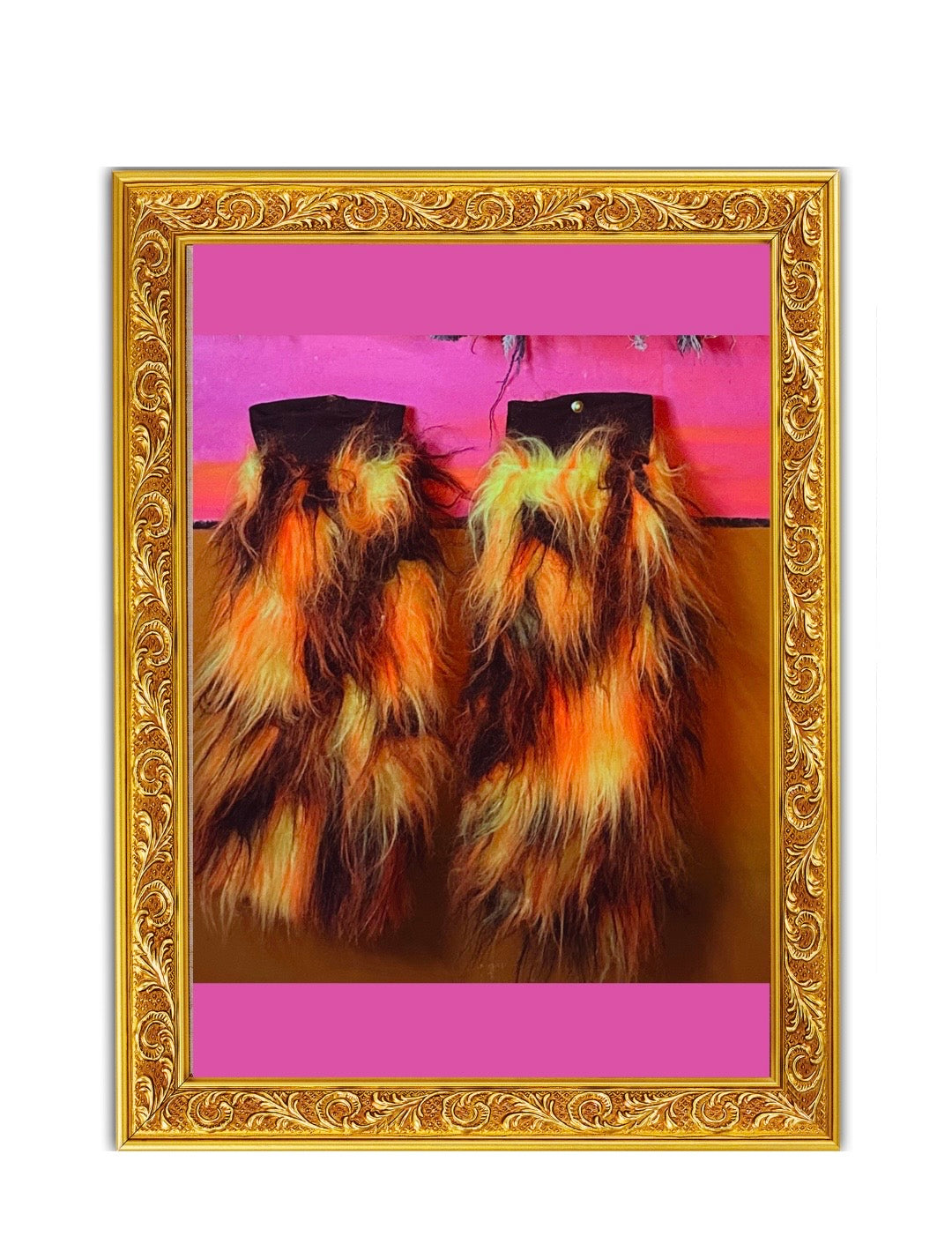 Fire Faux Fur Leg Warmers