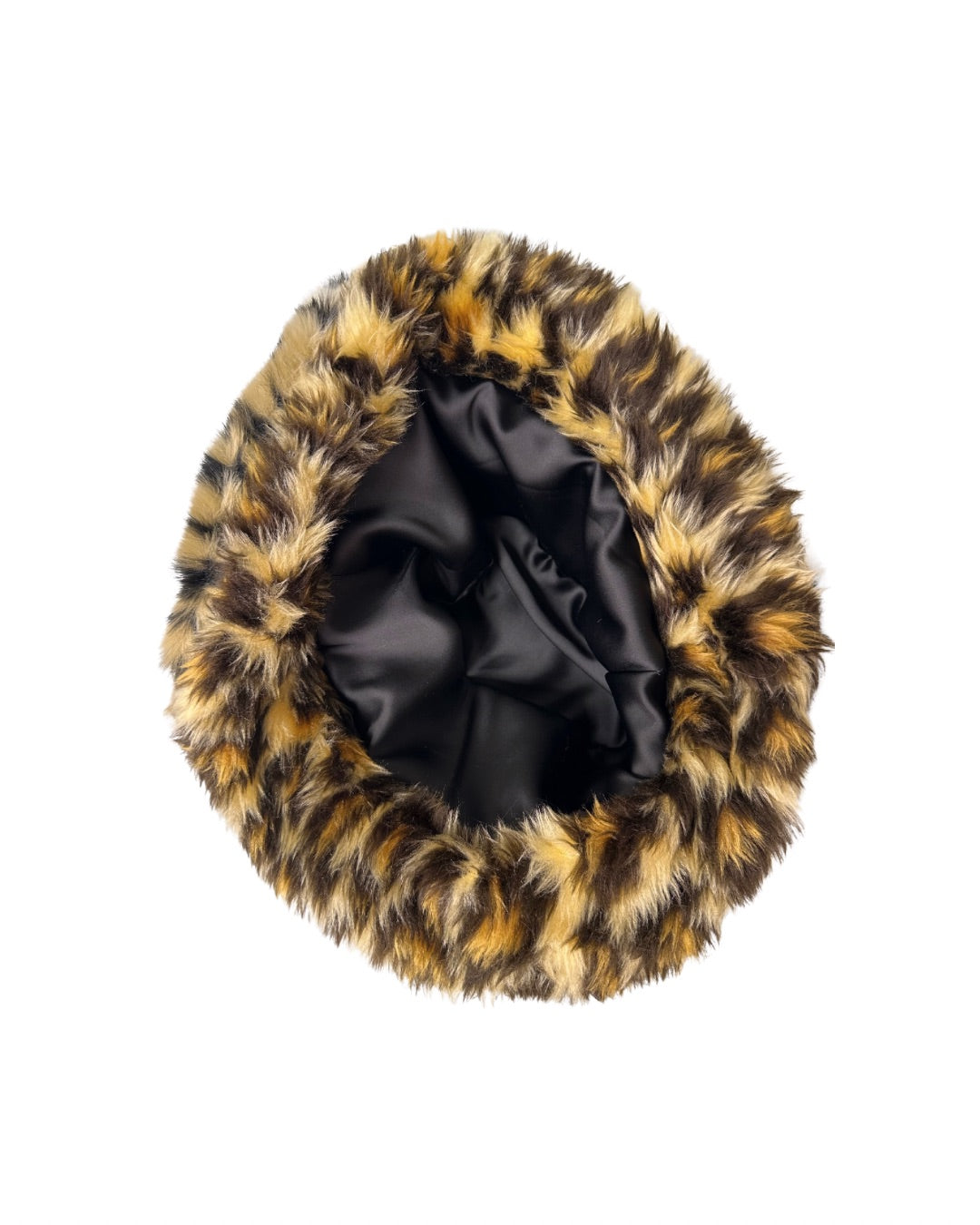 #11 Teal X Leopard Patchwork Faux Fur Hat