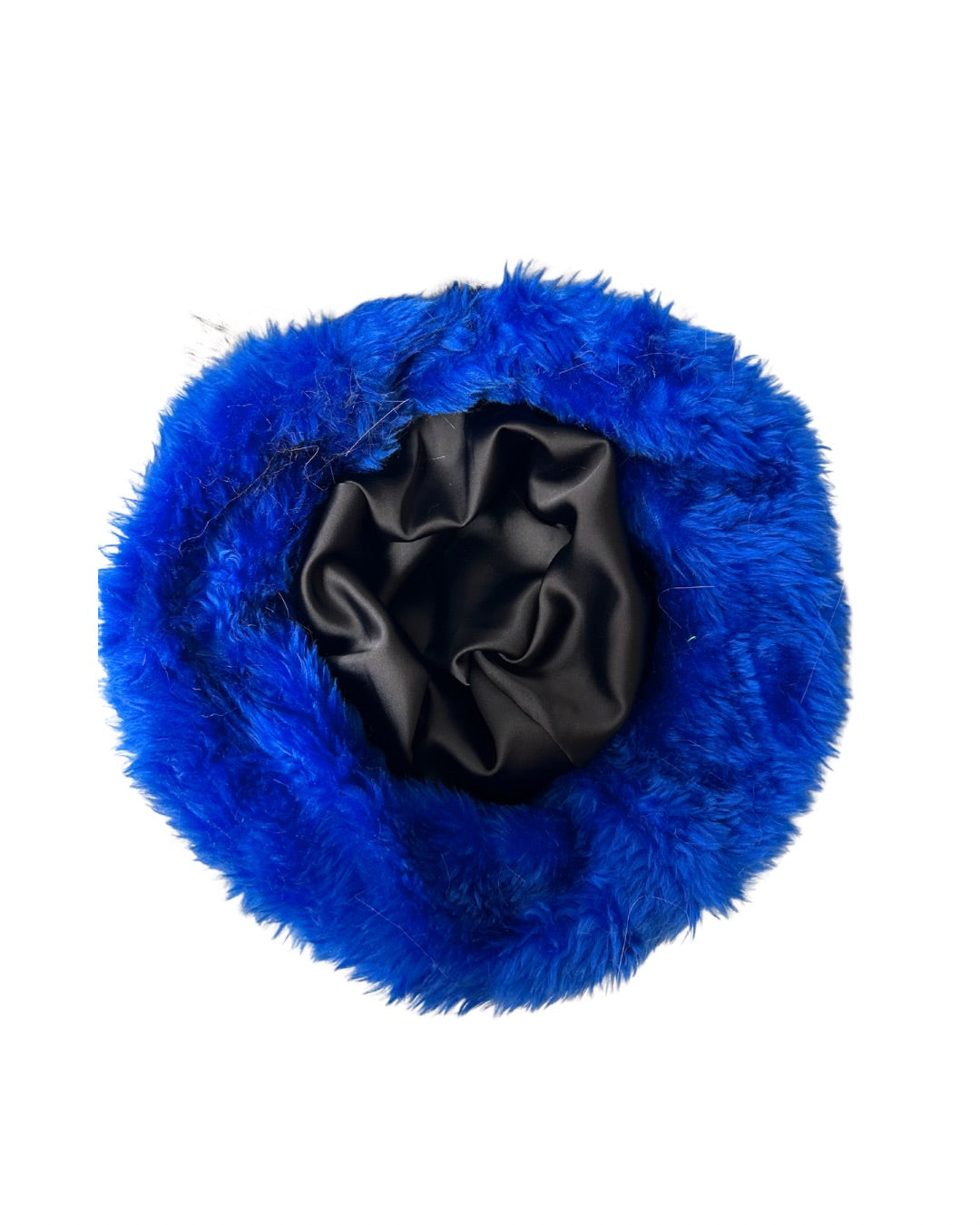 #6 Blue X Peacock Grey Patchwork Faux Fur Hat