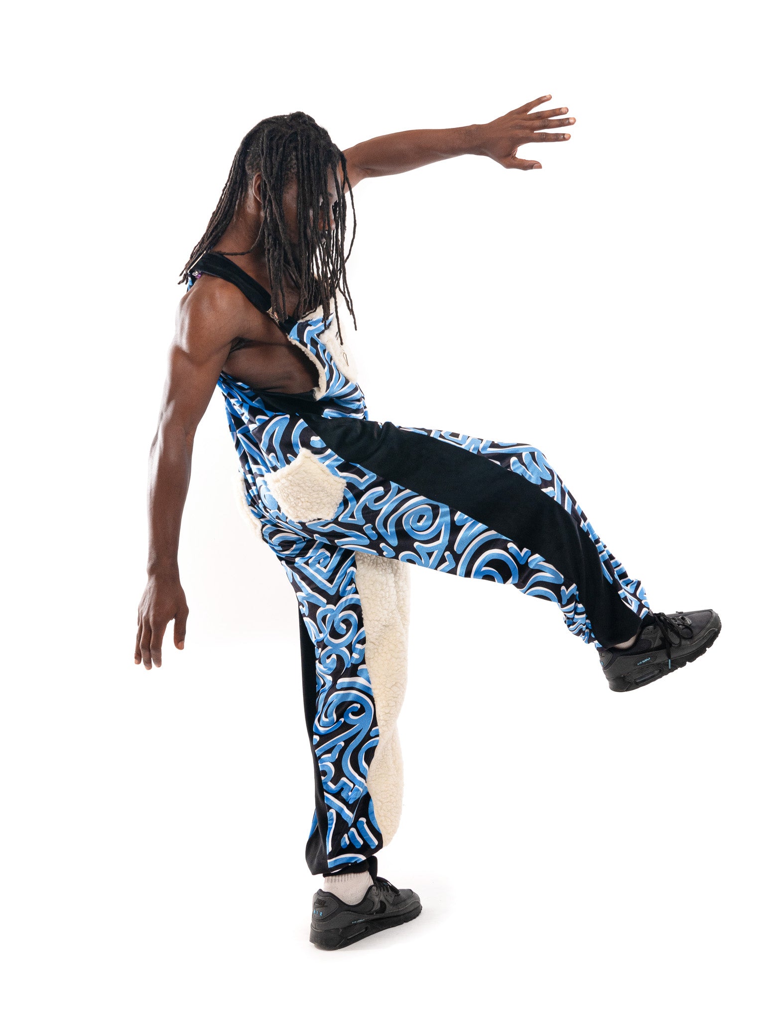 Bellisa_X_Holly_Mingo_streetwear_collaboration_abstract_print_velour_mens_Dungaress_culture.jpg