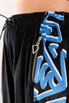 blue and black velour abstract print full tracksuit bellisa x holly mingo festival clothes dance outfit performance wear.