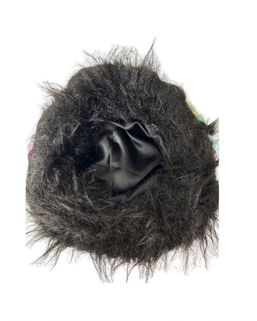 #7 Black X Pastel Patchwork Faux Fur Hat