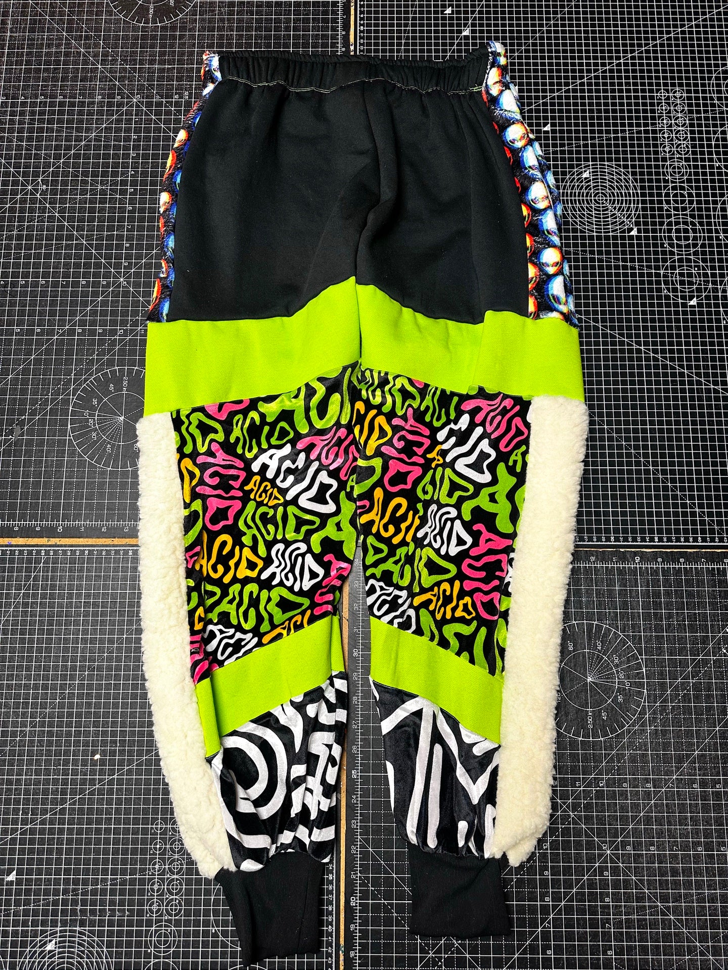 Neon Acid X Lime Tracksuit Bottoms (S)