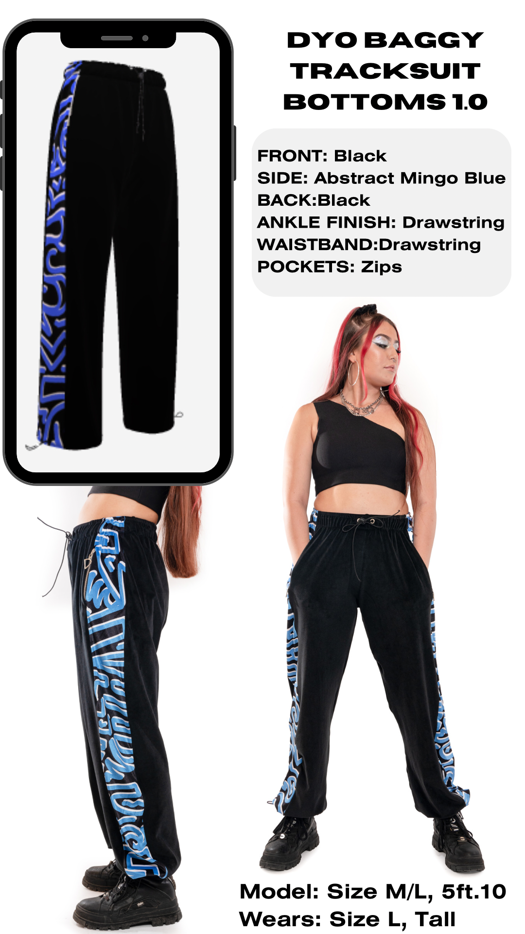 Ankle zip tracksuit bottoms sales