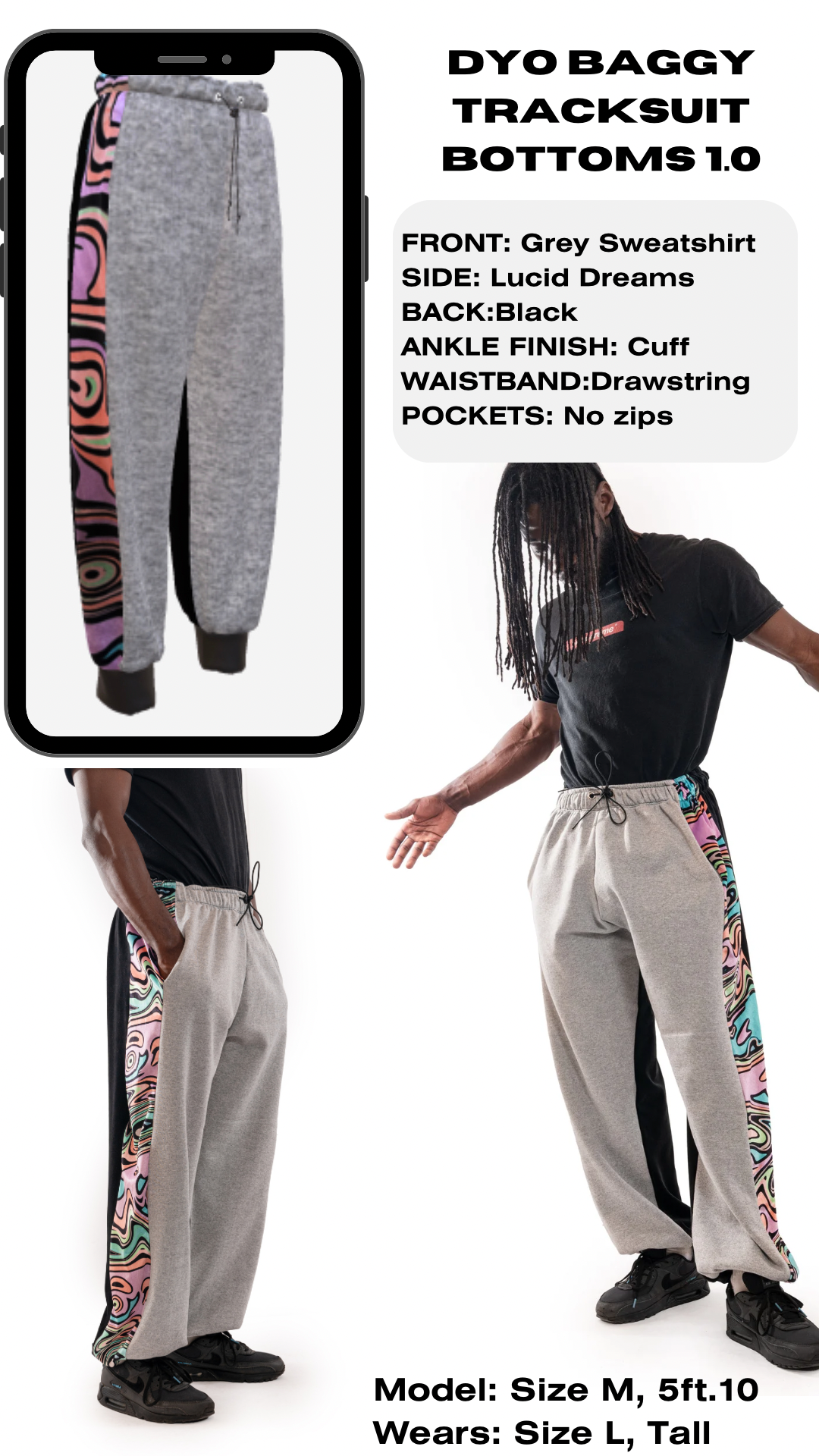 Grey 2025 tracksuit bottom