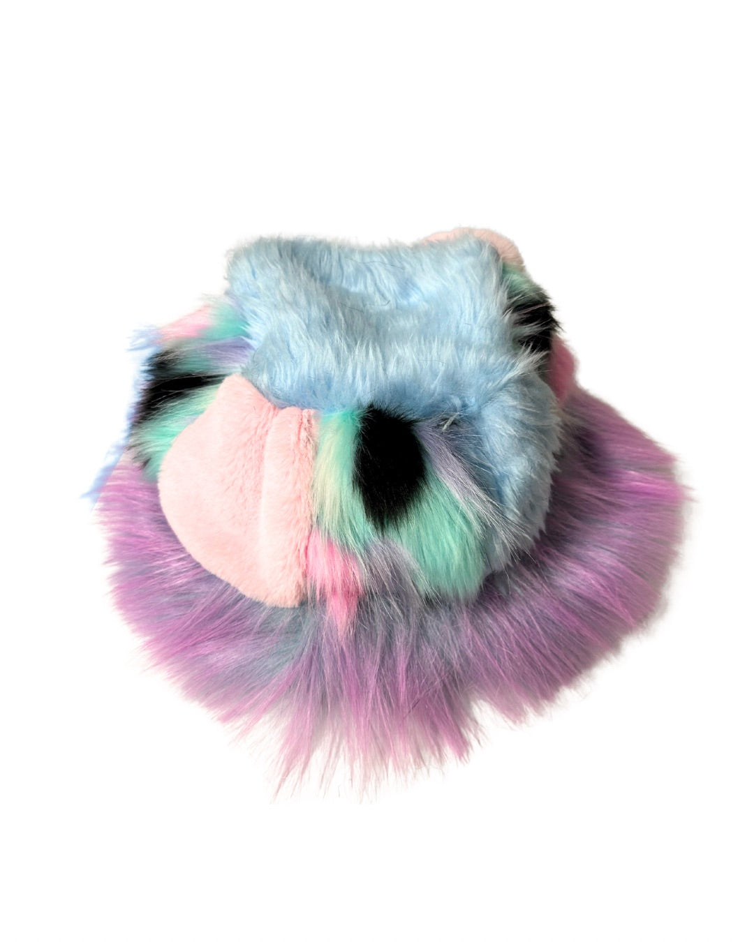 #5 Pastel X Lilac Patchwork Faux Fur Hat