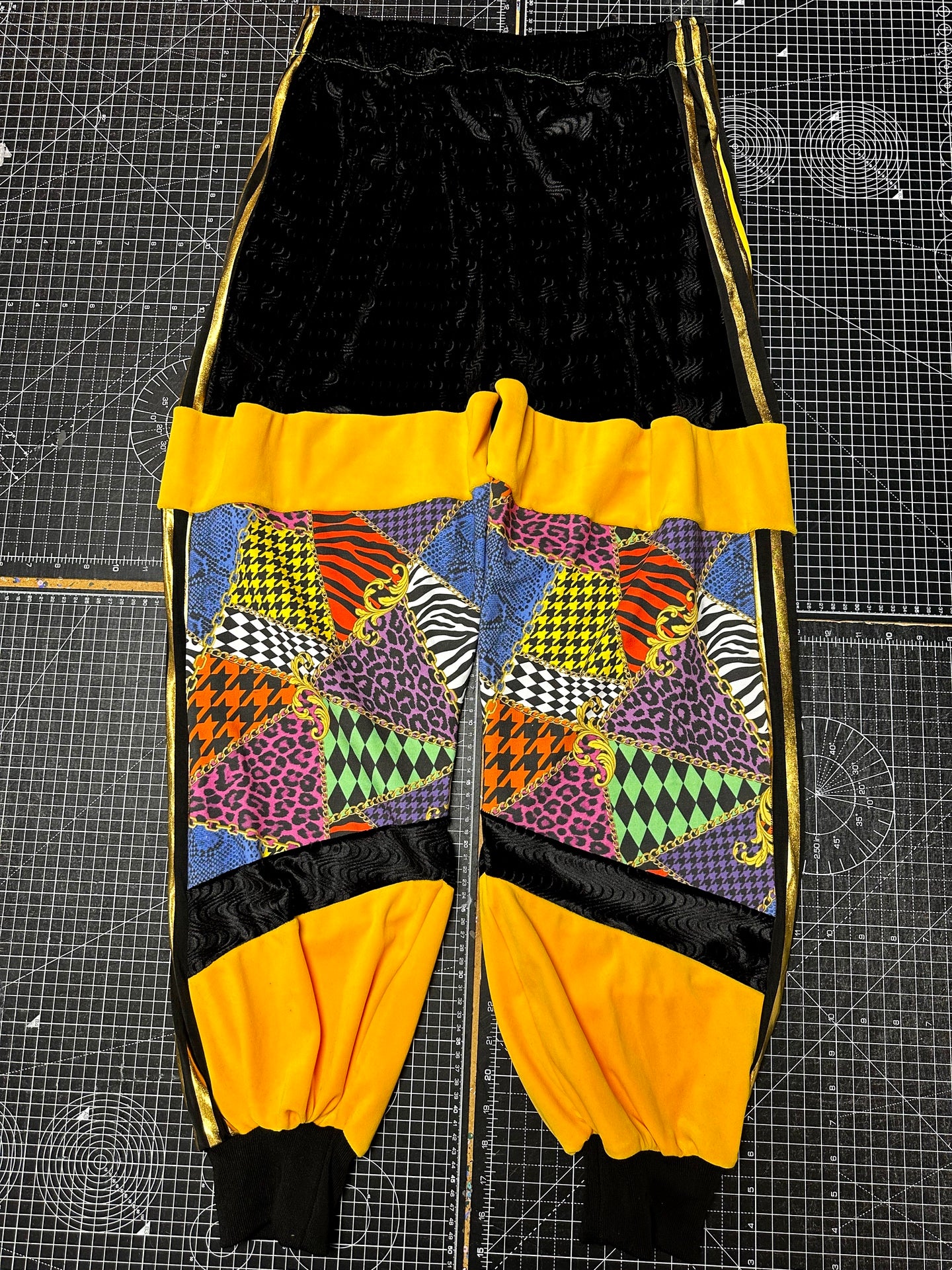 Yellow X ABFAB Velour Tracksuit Bottoms (L)