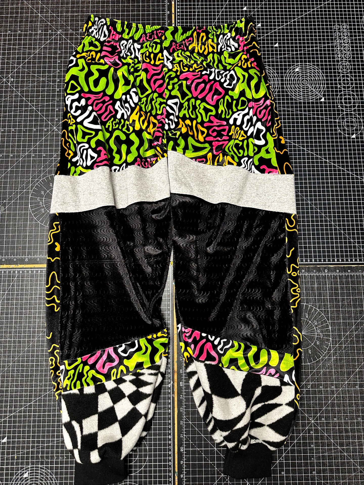 Acid X Smiley Velvet Tracksuit Bottoms (L)