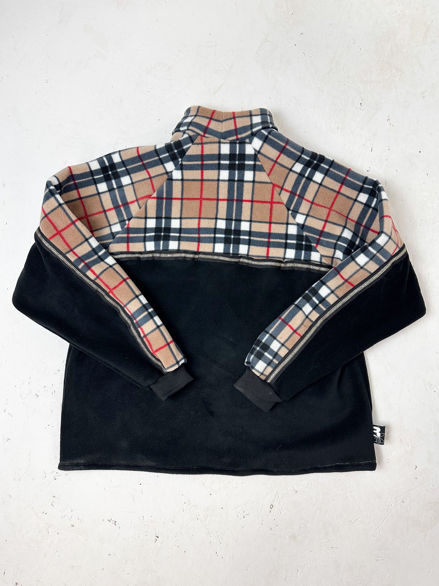Nova Check X Black Fleece Zip Sweatshirt
